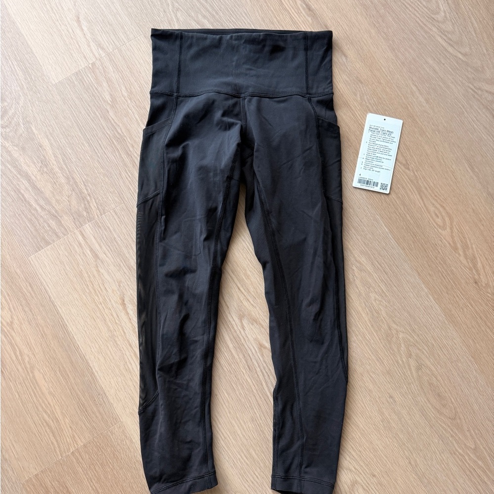 Lululemon Wunder Train Mesh Panel High-Rise Leggings 25” Black 4
